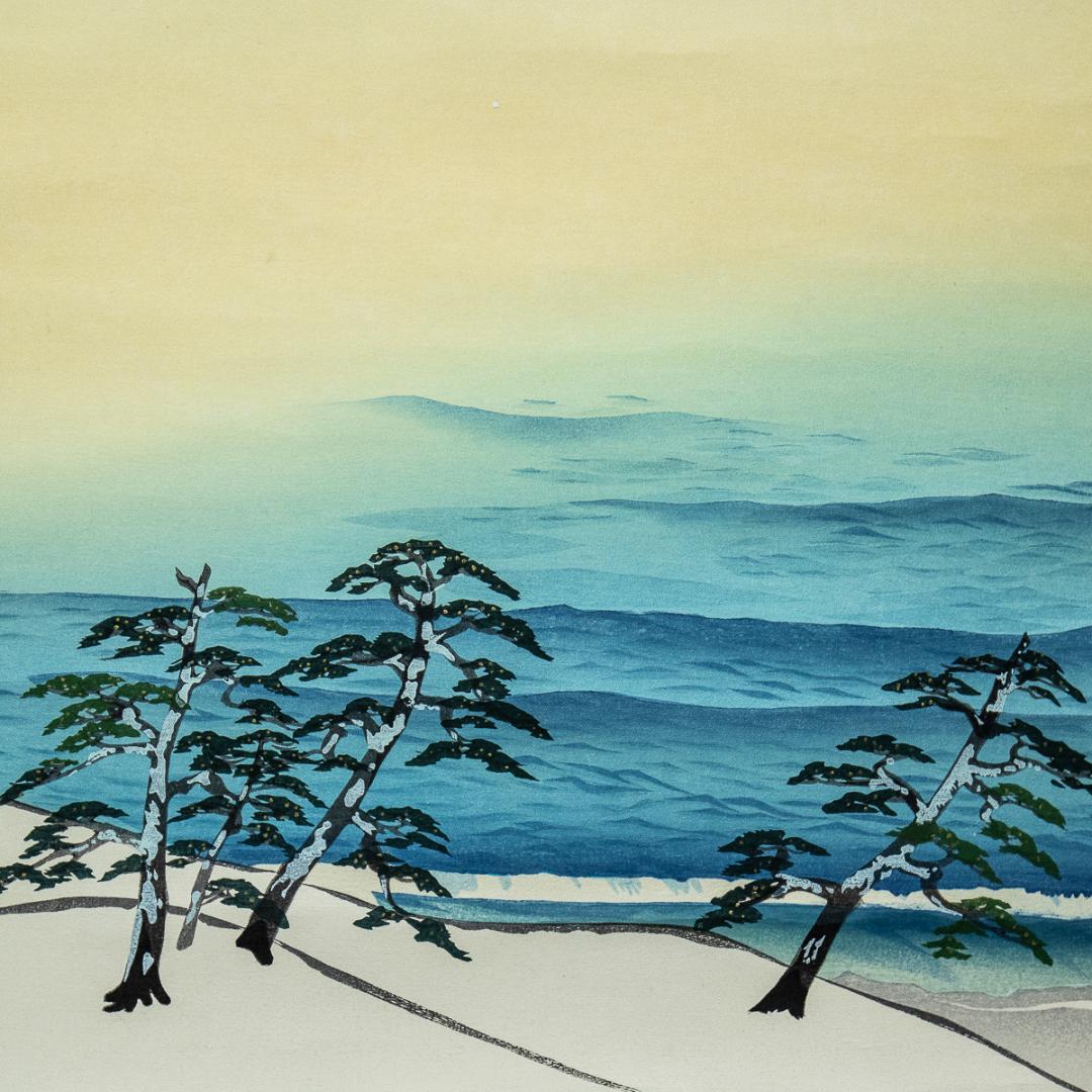 掛軸-1223　横山大観　日乃出富士　彫師：遠藤光尚　摺師：伊藤智郎　工芸作品