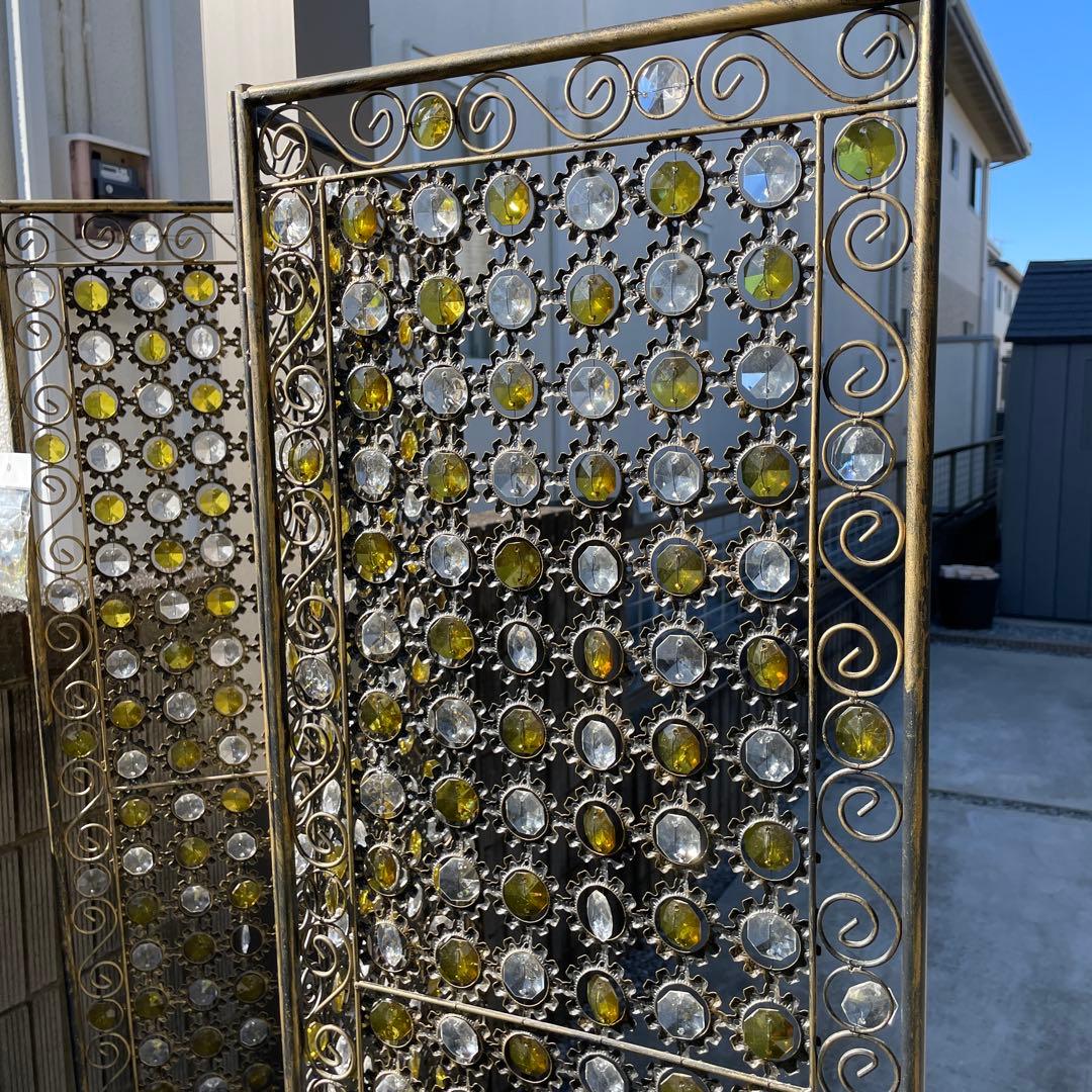 入手困難★アンティーク調アイアン★ビーズ パーテーション H170×W145cm