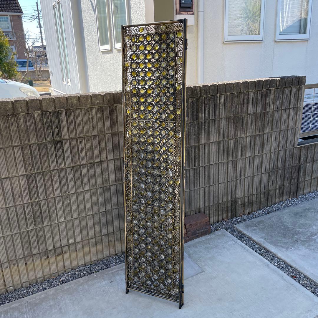 入手困難★アンティーク調アイアン★ビーズ パーテーション H170×W145cm