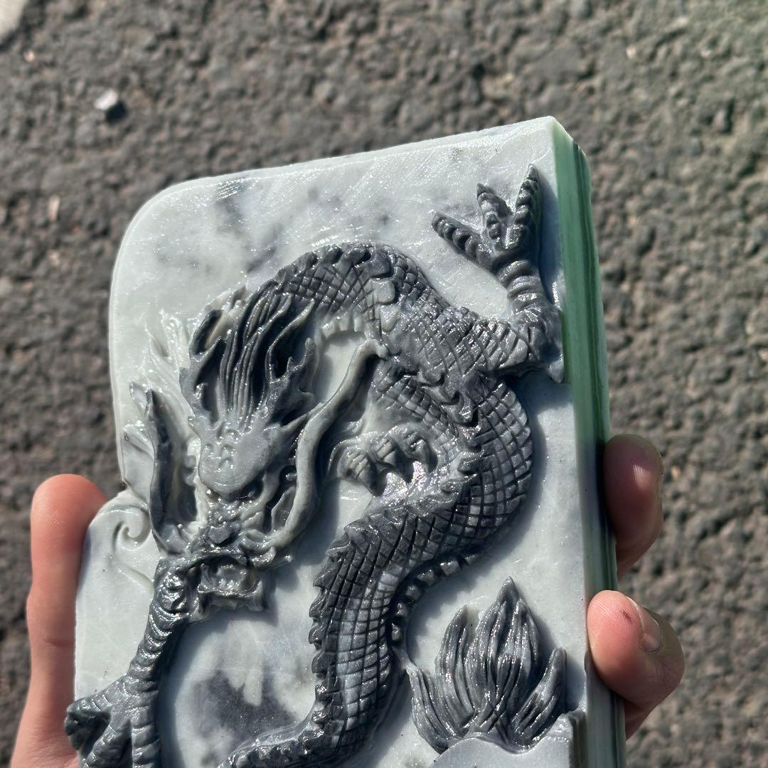 天然石太極石の龍　置物　ご購入前に在庫確認必要G.156