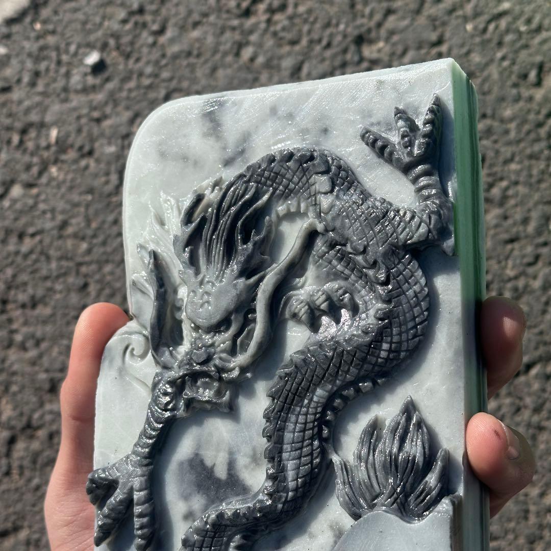 天然石太極石の龍　置物　ご購入前に在庫確認必要G.156