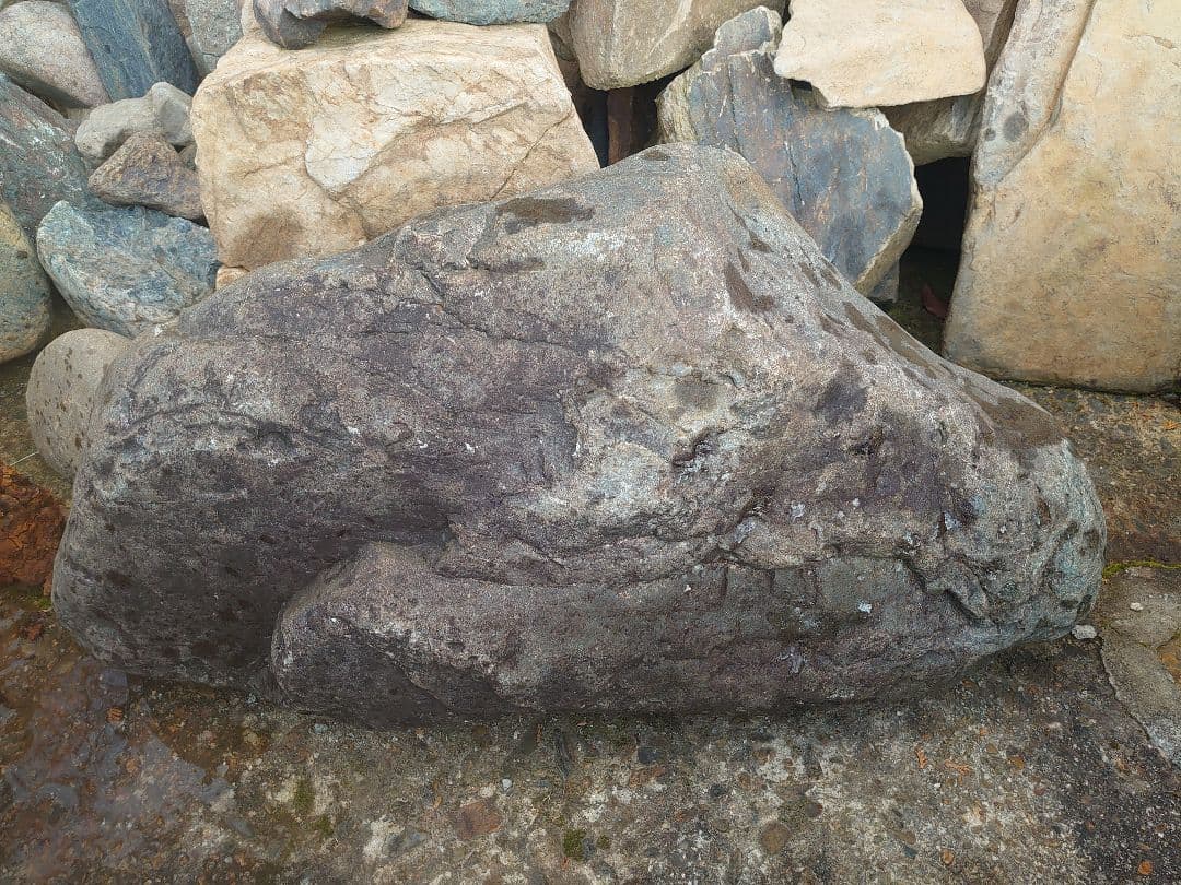 庭石 山型 約120kg 鑑賞石 庭園 坪庭 枯山水 造園