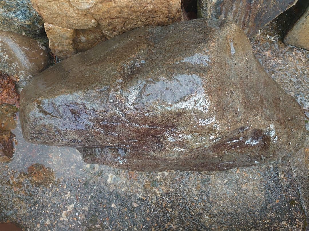 庭石 山型 約120kg 鑑賞石 庭園 坪庭 枯山水 造園