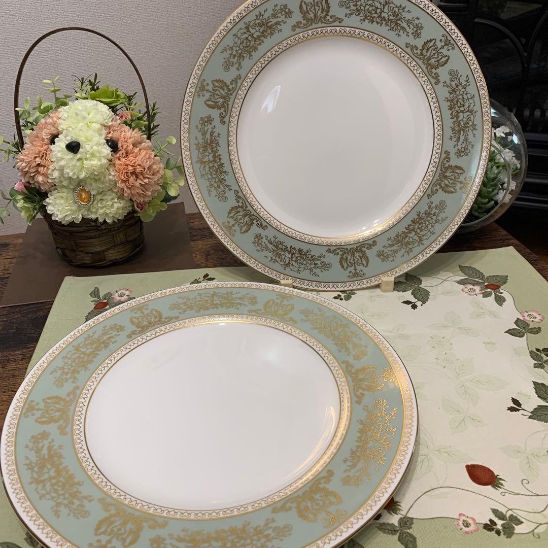 ウェッジウッド コロンビア　セージグリーン 20cmスーププレート　5枚