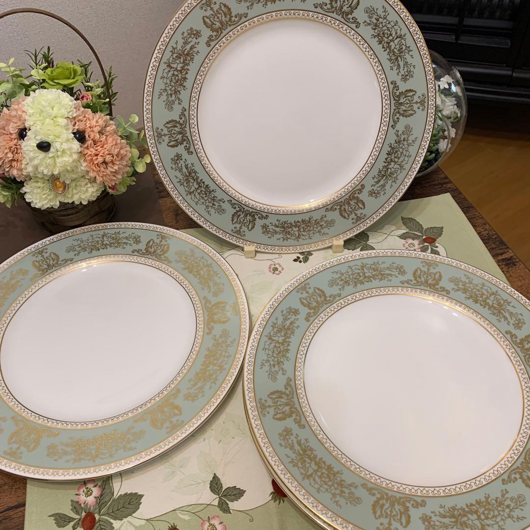 ウェッジウッド コロンビア　セージグリーン 20cmスーププレート　5枚