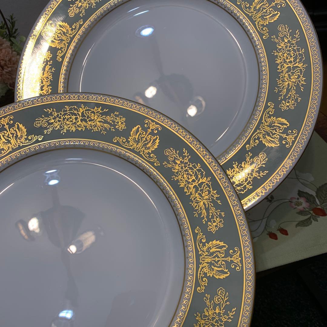 ウェッジウッド コロンビア　セージグリーン 20cmスーププレート　5枚