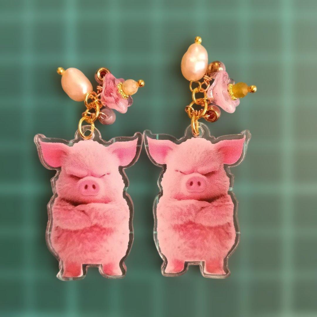 9173 豚に真珠 イエローオパール バロックパール チェコビーズ パーツ