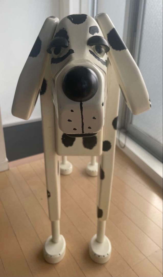 大型サイドテーブル ダルメシアン白80×110×22