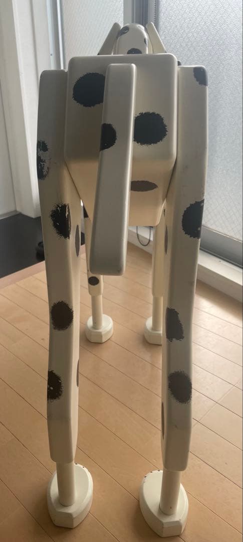 大型サイドテーブル ダルメシアン白80×110×22