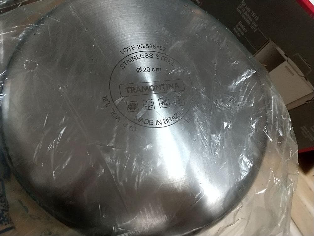 ☆未使用☆ 深型 両手鍋 グラーノ 20cm ステンレス製 オール三層