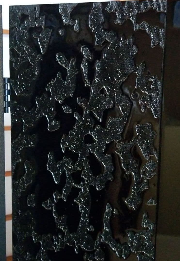 五月人形　屏風　三曲黒石目竹33