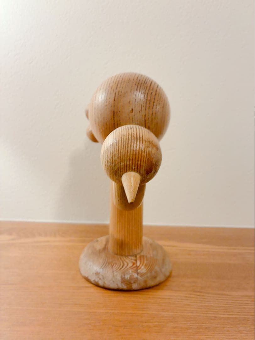 北欧アーリッカ木製(パイン＝松)、Kurki(黒鶴) 置物 : ヴィンテージ