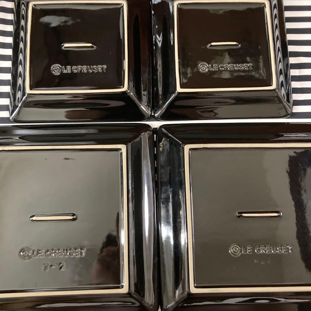 ル・クルーゼ　オリエンタル スクエアプレート　シャイニーブラック　Ｌ　M