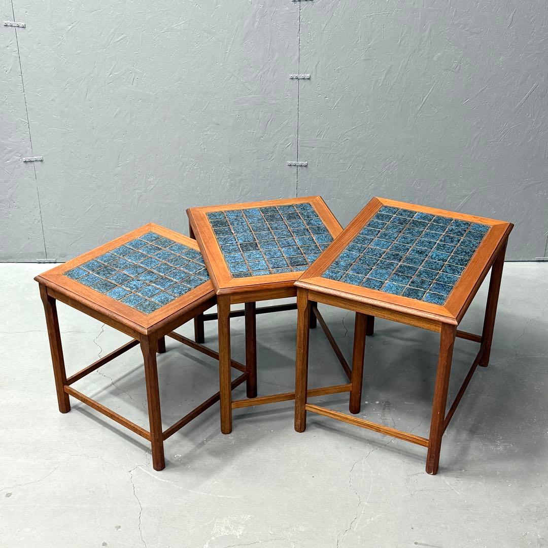 北欧デンマーク ヴィンテージ タイルトップ テストテーブル (502)