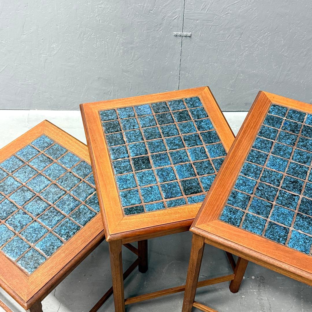 北欧デンマーク ヴィンテージ タイルトップ テストテーブル (502)