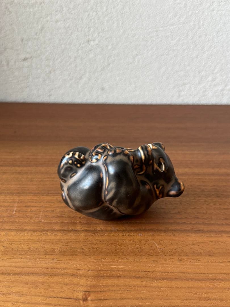 希少 1940年代 ロイヤルコペンハーゲン 足を舐める子クマ クヌード・キーン