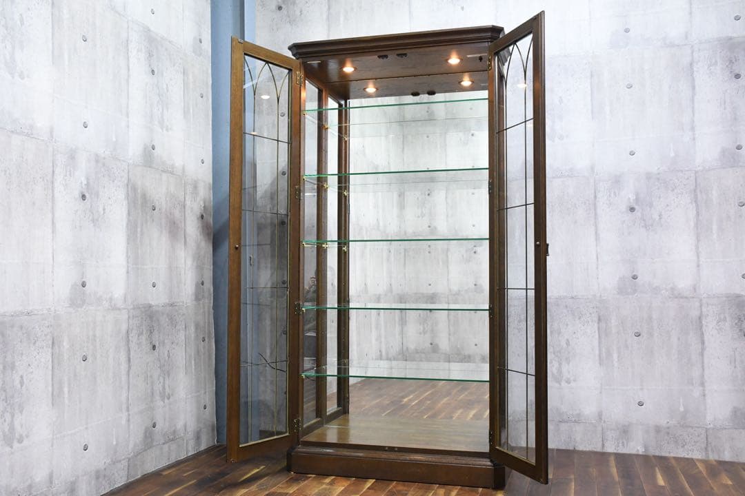 FAC31 カリモク最高峰 ドマーニ クイーンズライフ 飾り棚 照明付き ミラー