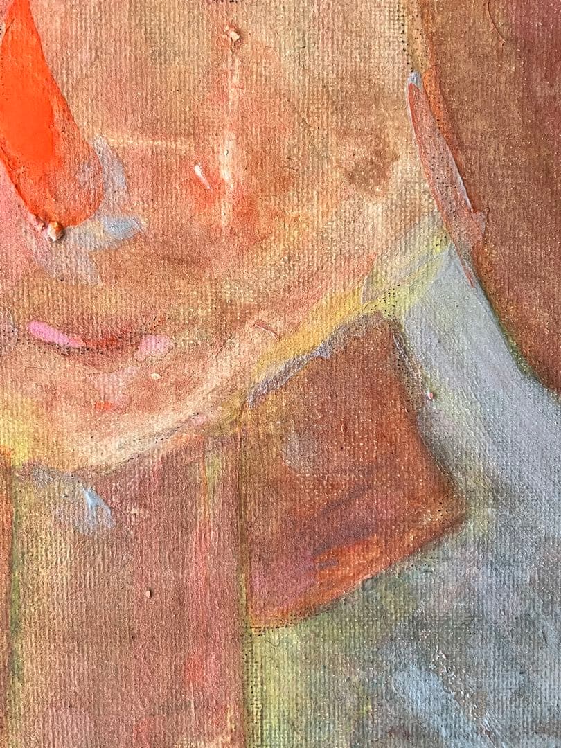 抽象画『鼻の赤い女』絵 現代美術