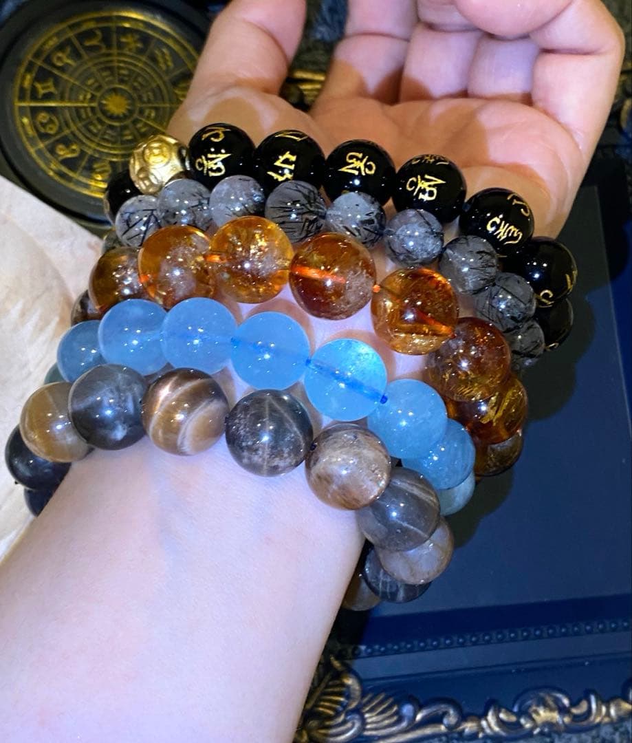 最強神道術式かけ！厄除け大開運秘宝！ キャッツアイブラックゴールドサンストーン