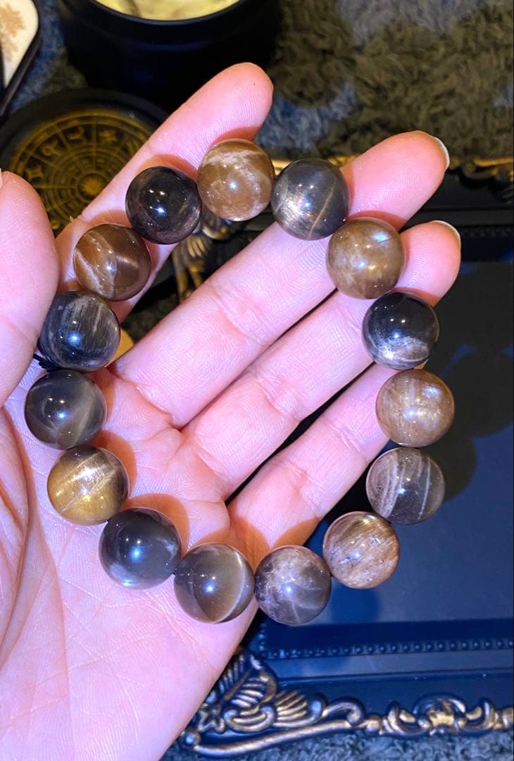 最強神道術式かけ！厄除け大開運秘宝！ キャッツアイブラックゴールドサンストーン