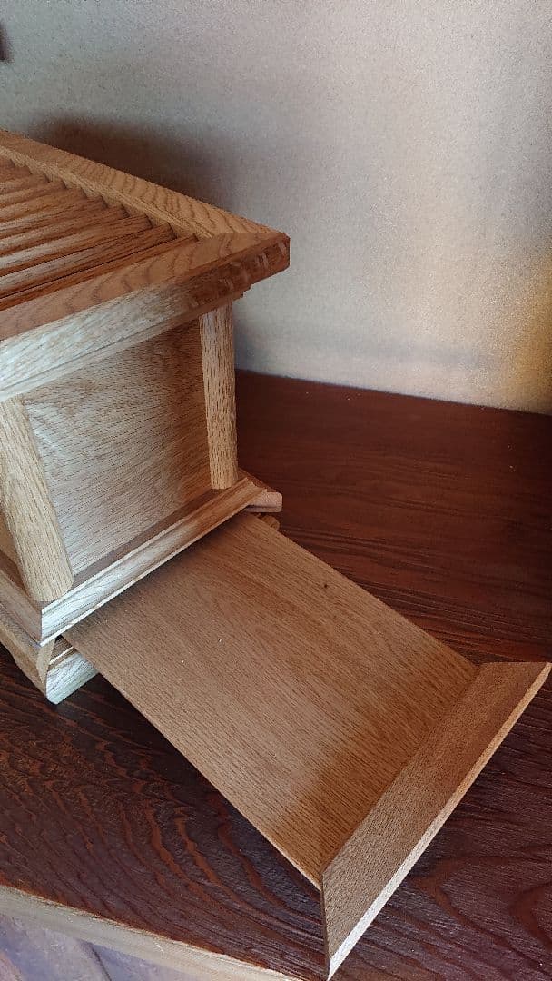 ミニ賽銭箱(楢総無垢)