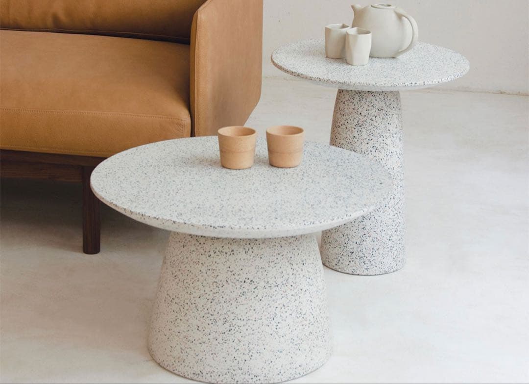 【セット出品】moda en casa “FUNGI” ホワイトテラゾー セット