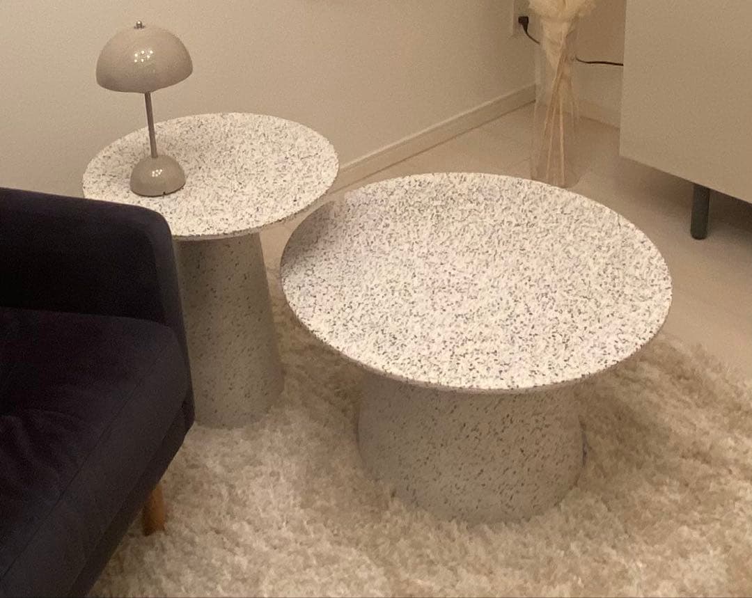 【セット出品】moda en casa “FUNGI” ホワイトテラゾー セット