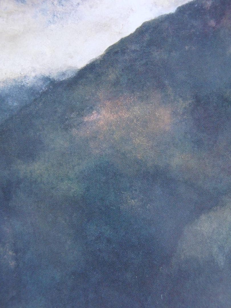 土屋禮一、【山】、希少な額装用画集より、新品額装付、状態良好