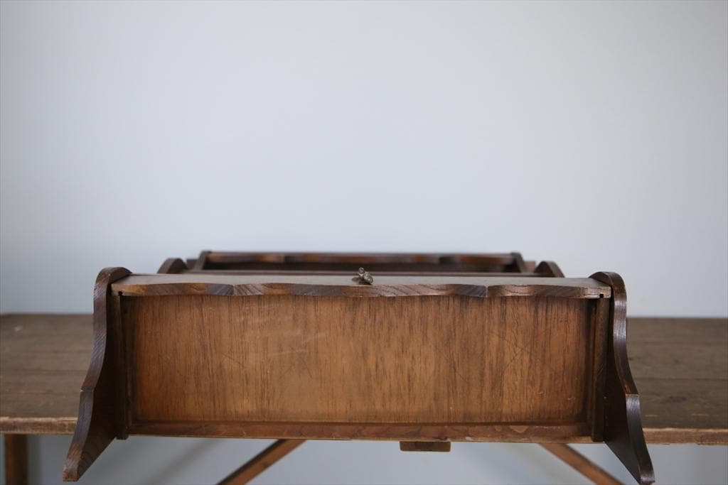 イギリスアンティーク木製ウォールシェルフ/壁掛けラック/飾り棚(92-209)