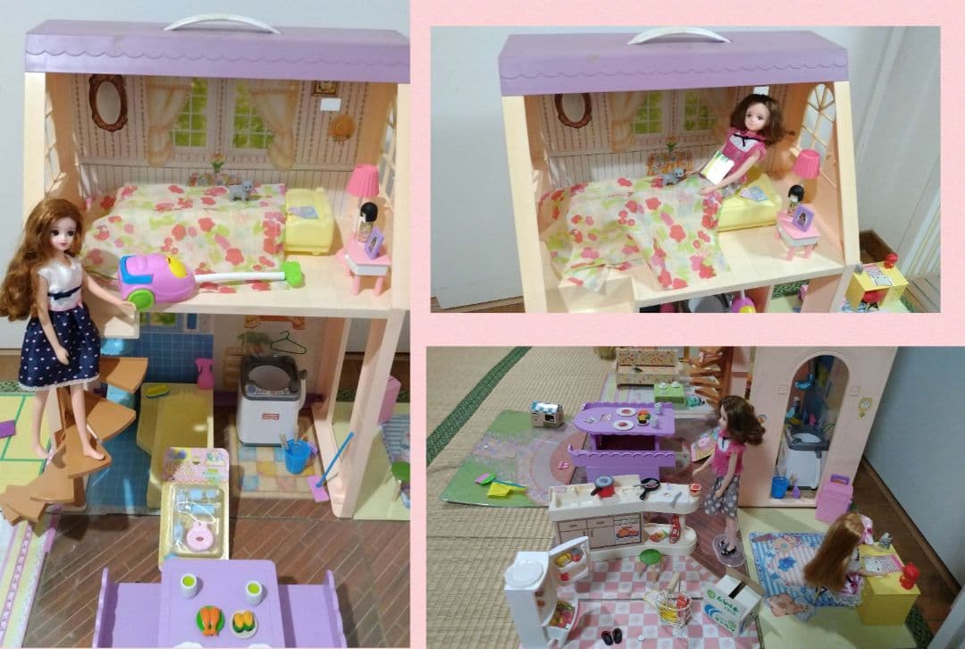 8 リカちゃん「おばあちゃんの家」洗濯機付 レア 昭和レトロ リカ