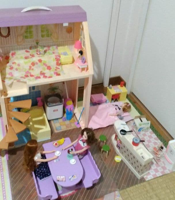 8 リカちゃん「おばあちゃんの家」洗濯機付 レア 昭和レトロ リカ