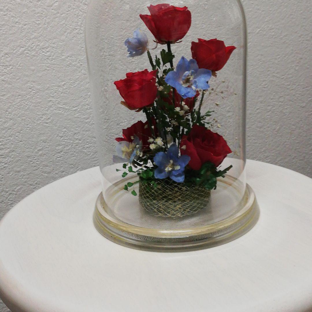 ドライフラワーガラスケース入り