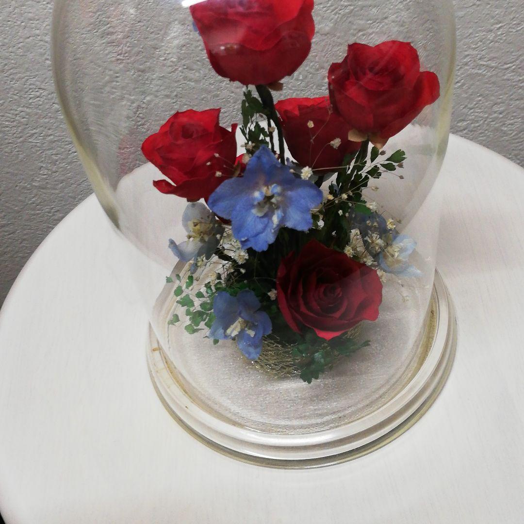 ドライフラワーガラスケース入り