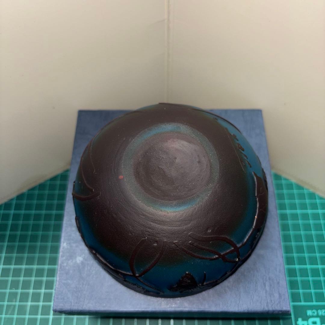 レトロ　被せガラス　ガレ風　ボウル　小鉢