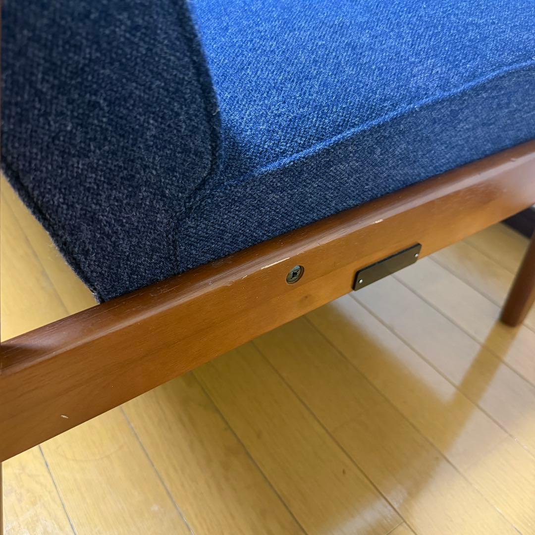 カリモク６０　Kチェア　２シーター　karimoku　タープブルー　２人掛け