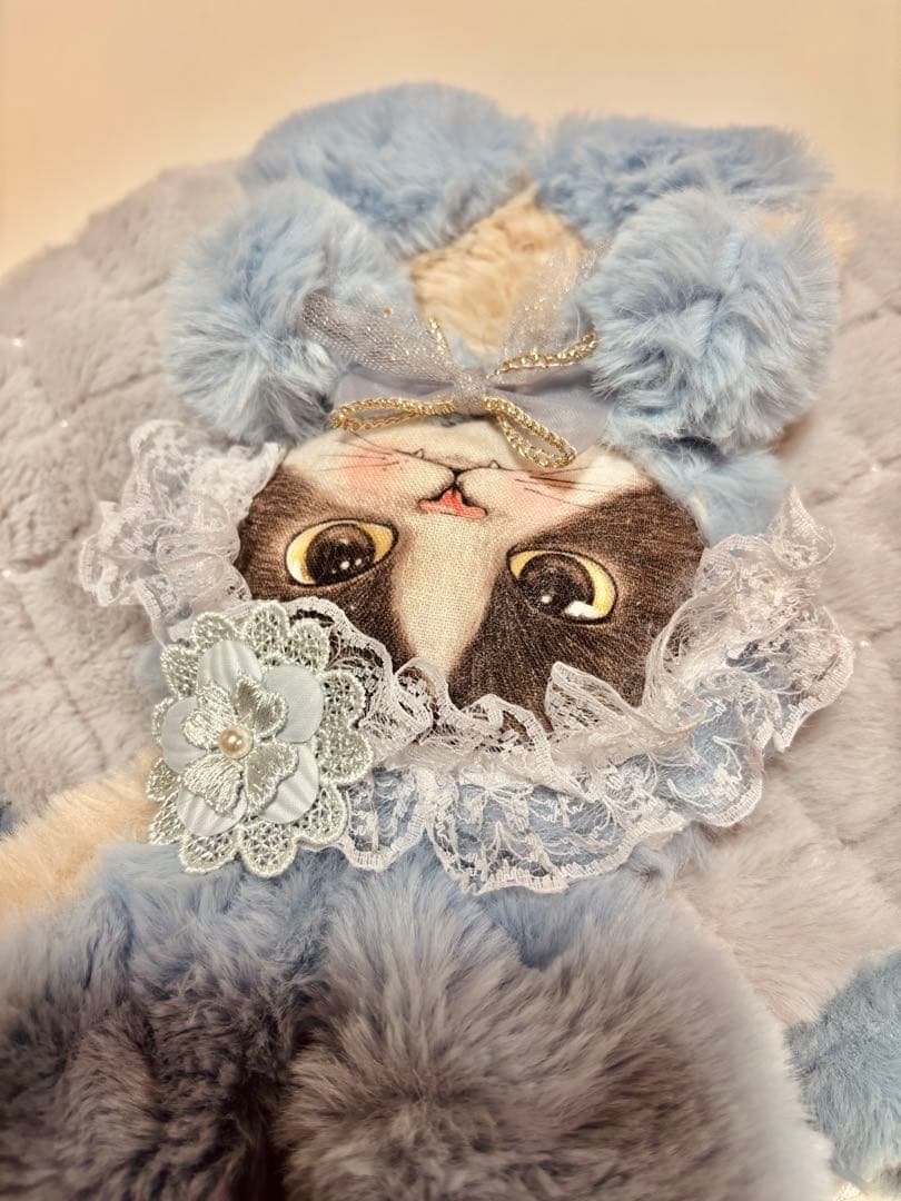 コヤンイサムチョン　ブルーファーのふわふわころりんバッグ