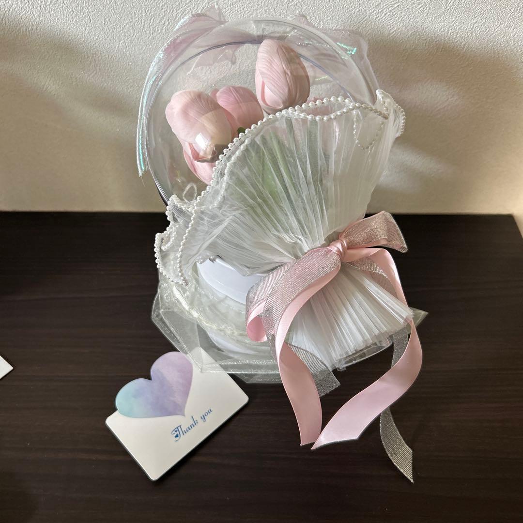 プリザーブドフラワー 　花束　観葉植物　造花　ピンク　クリスマス　インテリア