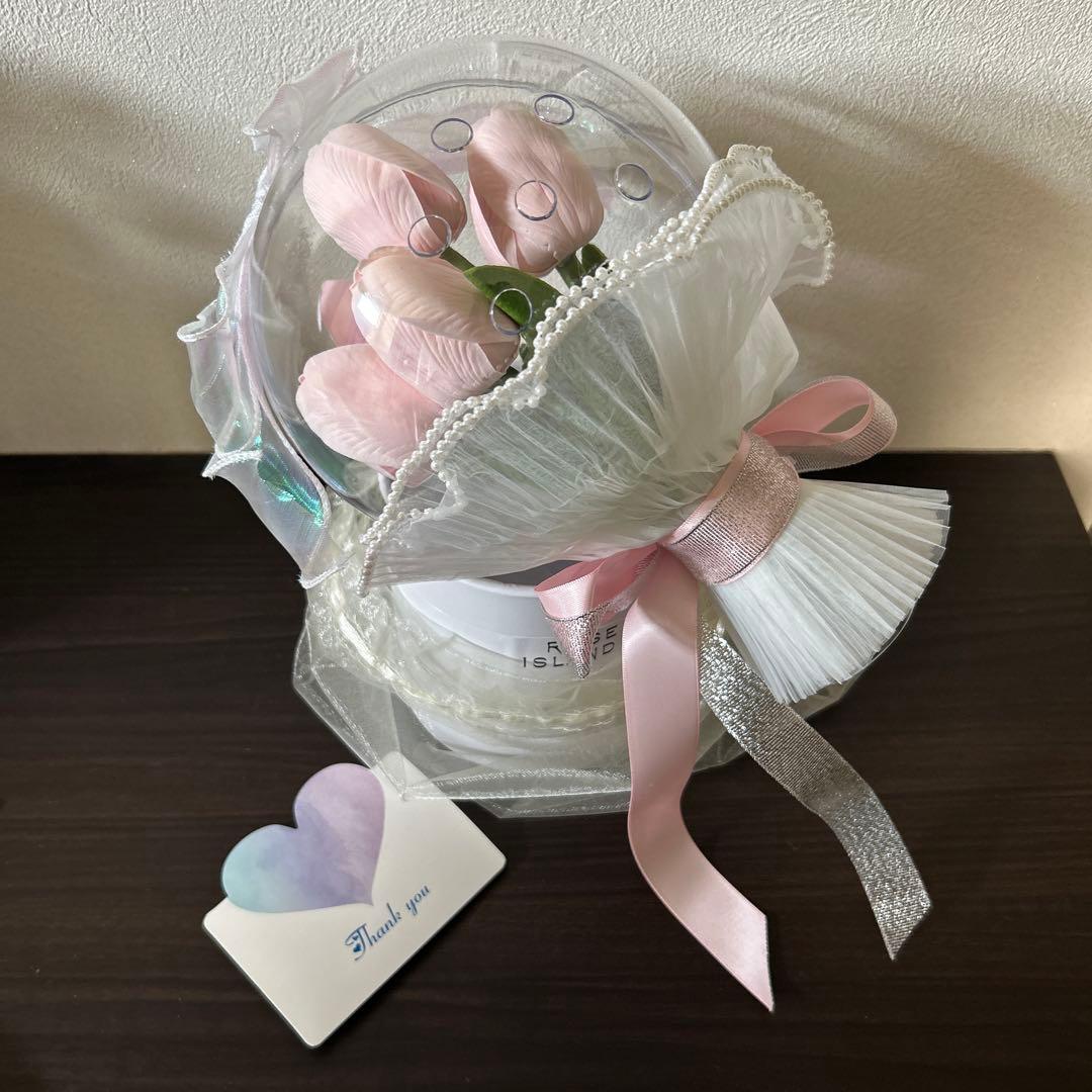 プリザーブドフラワー 　花束　観葉植物　造花　ピンク　クリスマス　インテリア