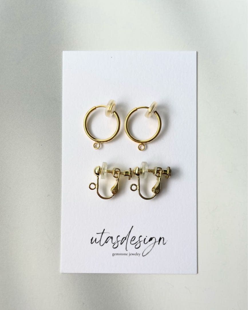 14kgf 天然石　ピカソジャスパー　オパール　ホワイトコーラル　ピアス