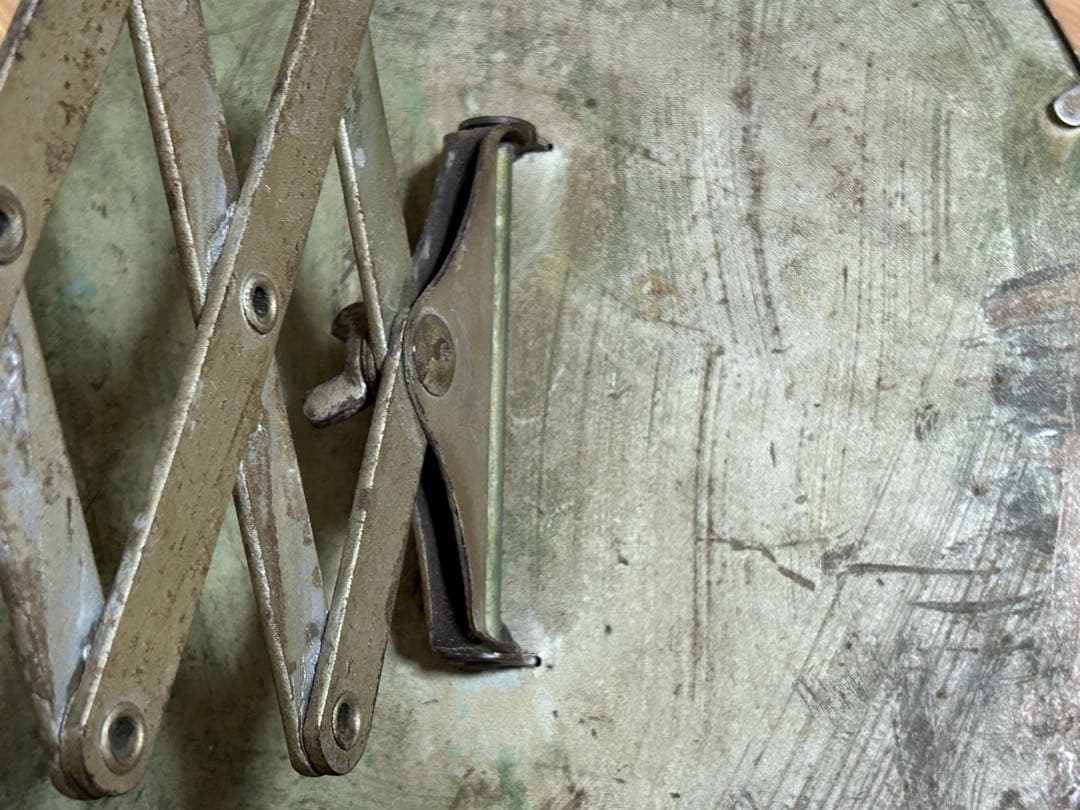 40s ビンテージ アーム 蛇腹式 ウォールミラー 鏡 シャビー