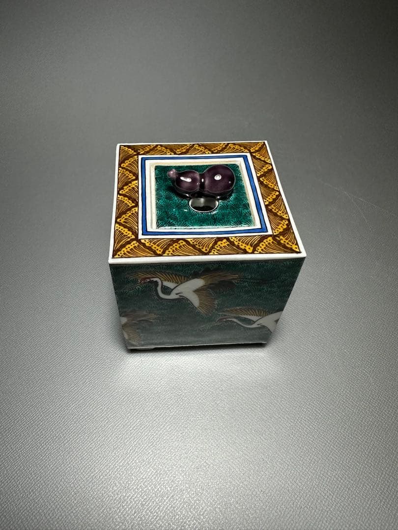 西田伸也 作 色絵群鶴文 香炉 共箱 共布 美品 - メルカリ
