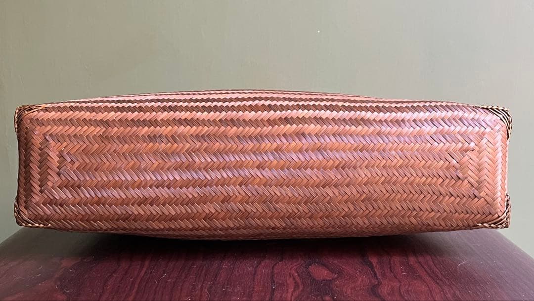 プレミアム 手編み 竹かごバッグ