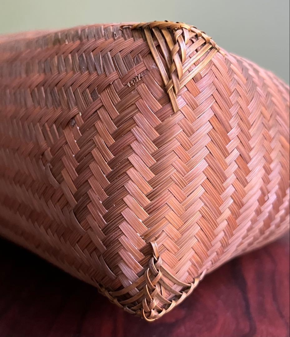 プレミアム 手編み 竹かごバッグ