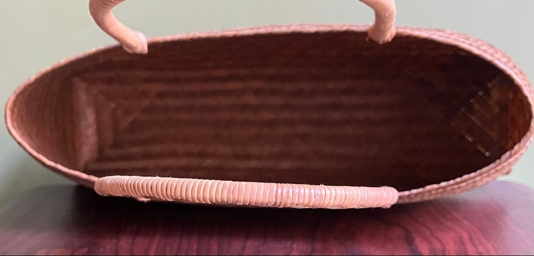 プレミアム 手編み 竹かごバッグ