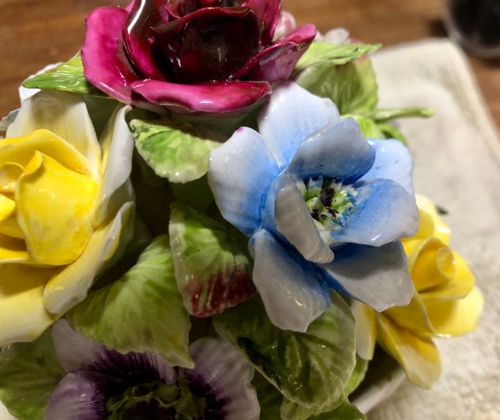 英国コールポート　陶花(フローラ)10輪フラワーポット