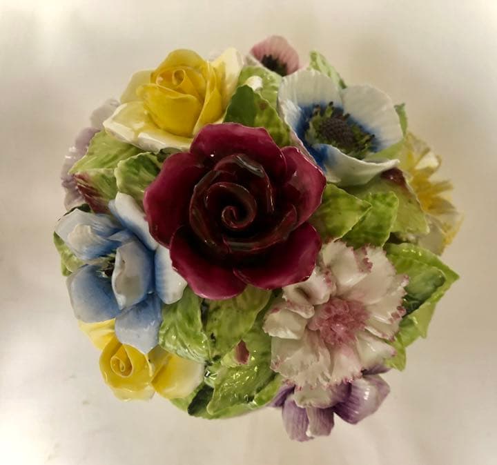 英国コールポート　陶花(フローラ)10輪フラワーポット