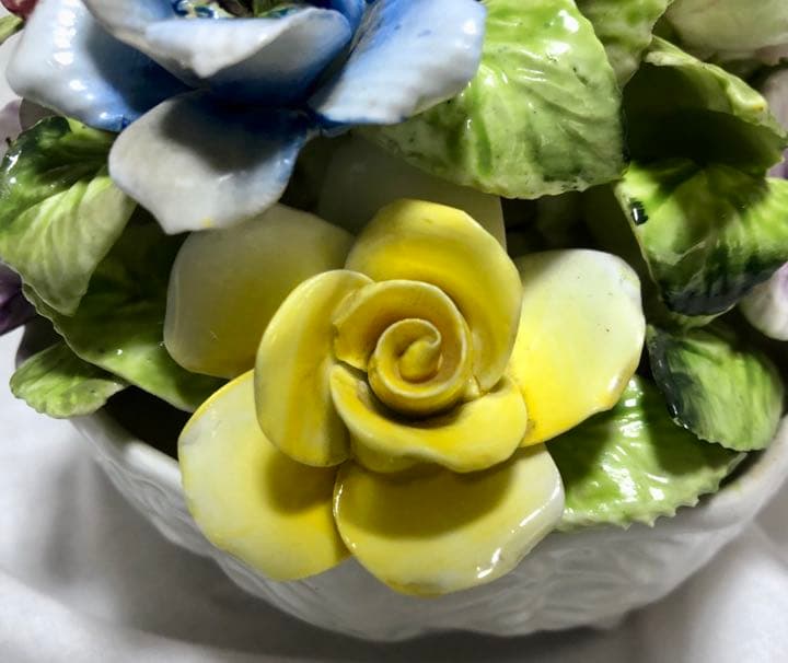 英国コールポート　陶花(フローラ)10輪フラワーポット