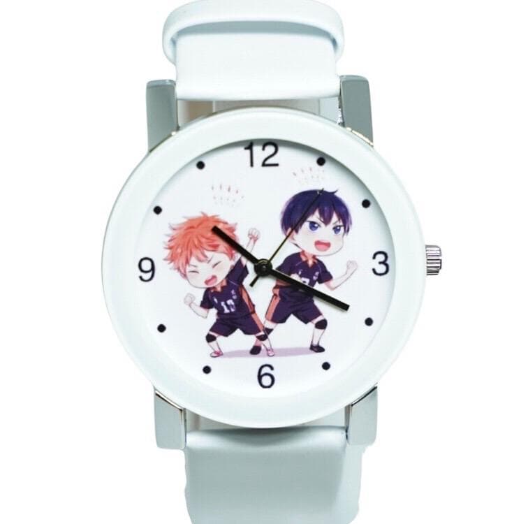 腕時計 ハイキュー 時計 日向翔陽 影山飛雄 メンズ 白 笑顔【現物撮影