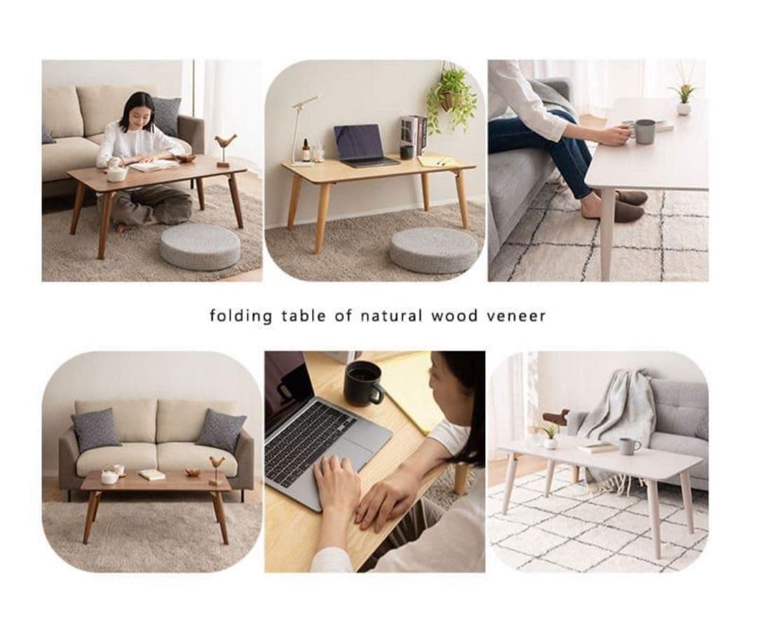 折りたたみ テーブル 幅105cm 木製 ローテーブル デスク 机 リビング