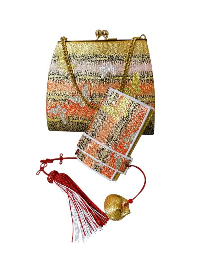 鹿の子柄♡七五三　7歳　女の子　フルセット　一式　赤系　ゴールド　黒